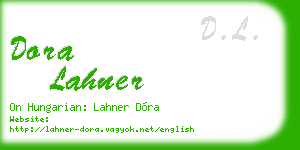 dora lahner business card